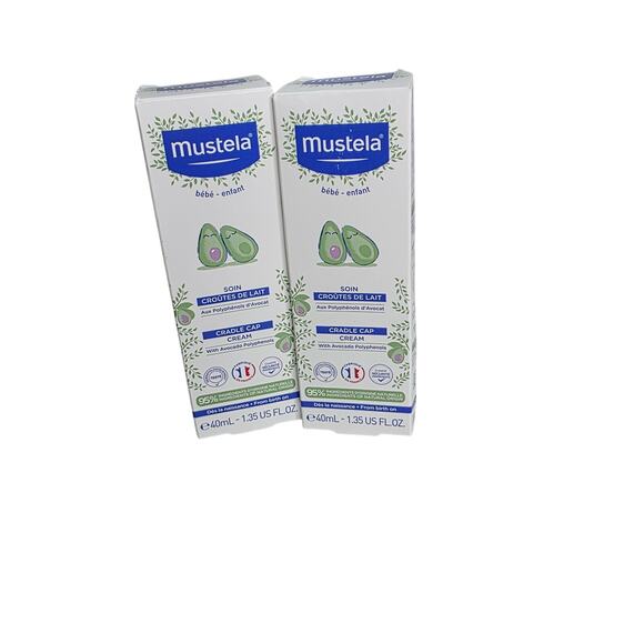 Mustela 2 pk Baby Cradle Cap Cream W Natural Avocado  Paraben Free & Fragrance - Picture 1 of 6